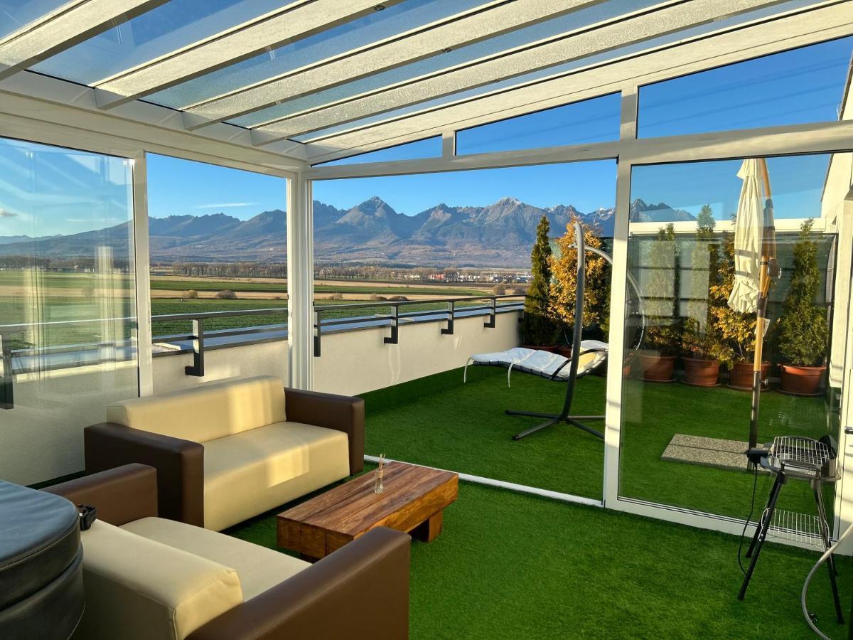 Tatra Billetee Apartman S Luxusnym Vyhladom Na Vysoketatry A Sukromnym Wellness Poprad Buitenkant foto